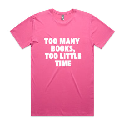 Too many books, too little time (white text) Thumbnail